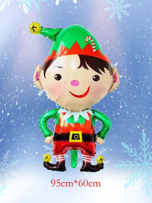 Globo decorativo grande de 95 cm con diseño de genio de Año Nuevo/Navidad