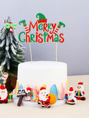 Navidad - Año Nuevo Decoración para tarta Feliz Navidad Topper