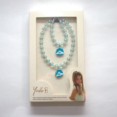 Yuko B. - Juego de Collar y Pulsera Zoa Tresor Azul para Niños